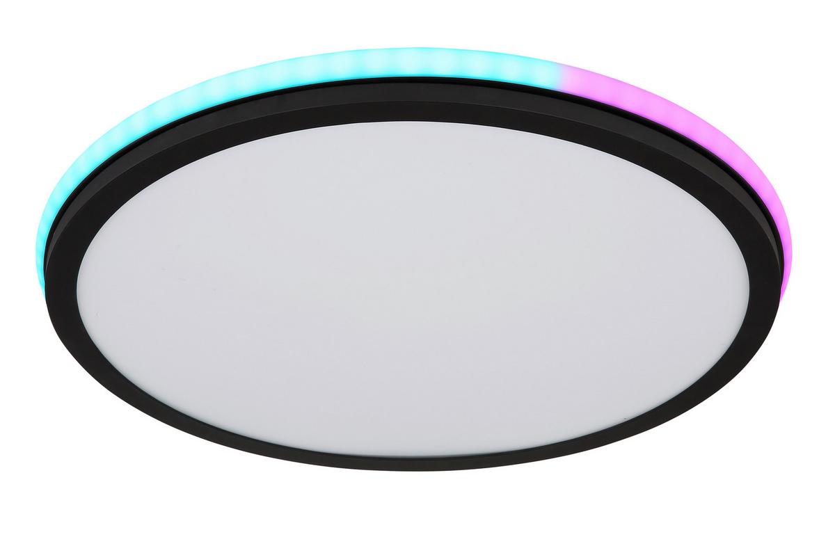 STROPNÉ LED SVIETIDLO JAXXI - čierna/opálová, Design, kov/plast (45/7cm) - Globo