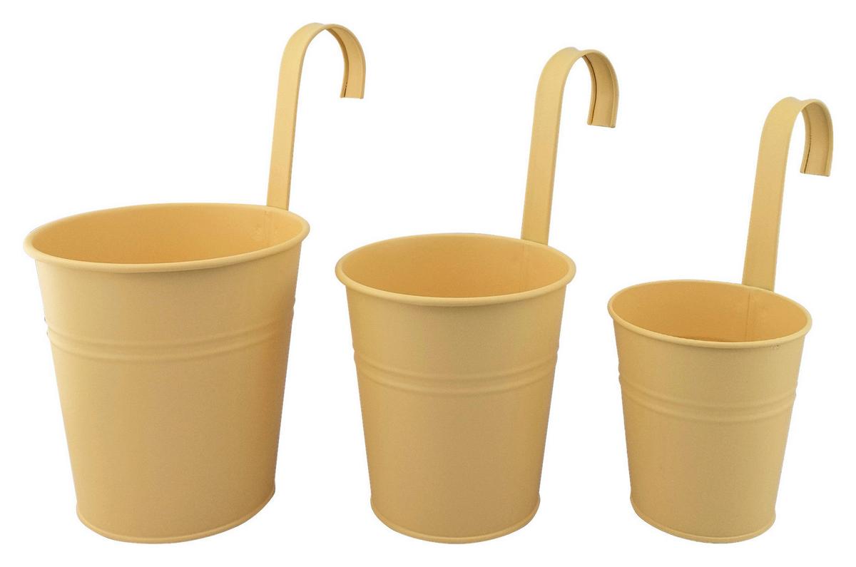 Obal na květináč ZANA - žlutá, kov (13/13,5cm) - Mömax