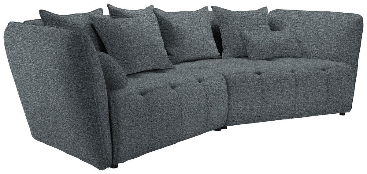 Boxspringová pohovka SOFI, šedá - šedá/černá, Moderní, textil (294/93/152cm) - Premium Living