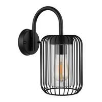 Außenleuchte 31985 Ip44 - Klar/Schwarz, Design, Kunststoff/Metall (16/25/32,5cm) - Globo