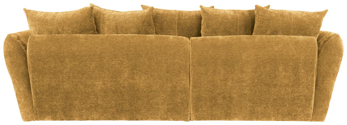 Univerzálna sedačka CAMMELLIO, horč.žltá ženilka, 7 vankúšov - horčicovožltá/čierna, Modern, textil (296/75-95/189cm) - Mömax
