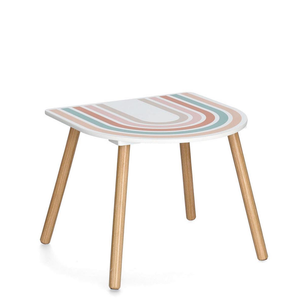 Kindersitzgruppe Rainbow - Weiß/Kieferfarben, Basics, Holz/Holzwerkstoff (55/55/45cm) - Zeller Present