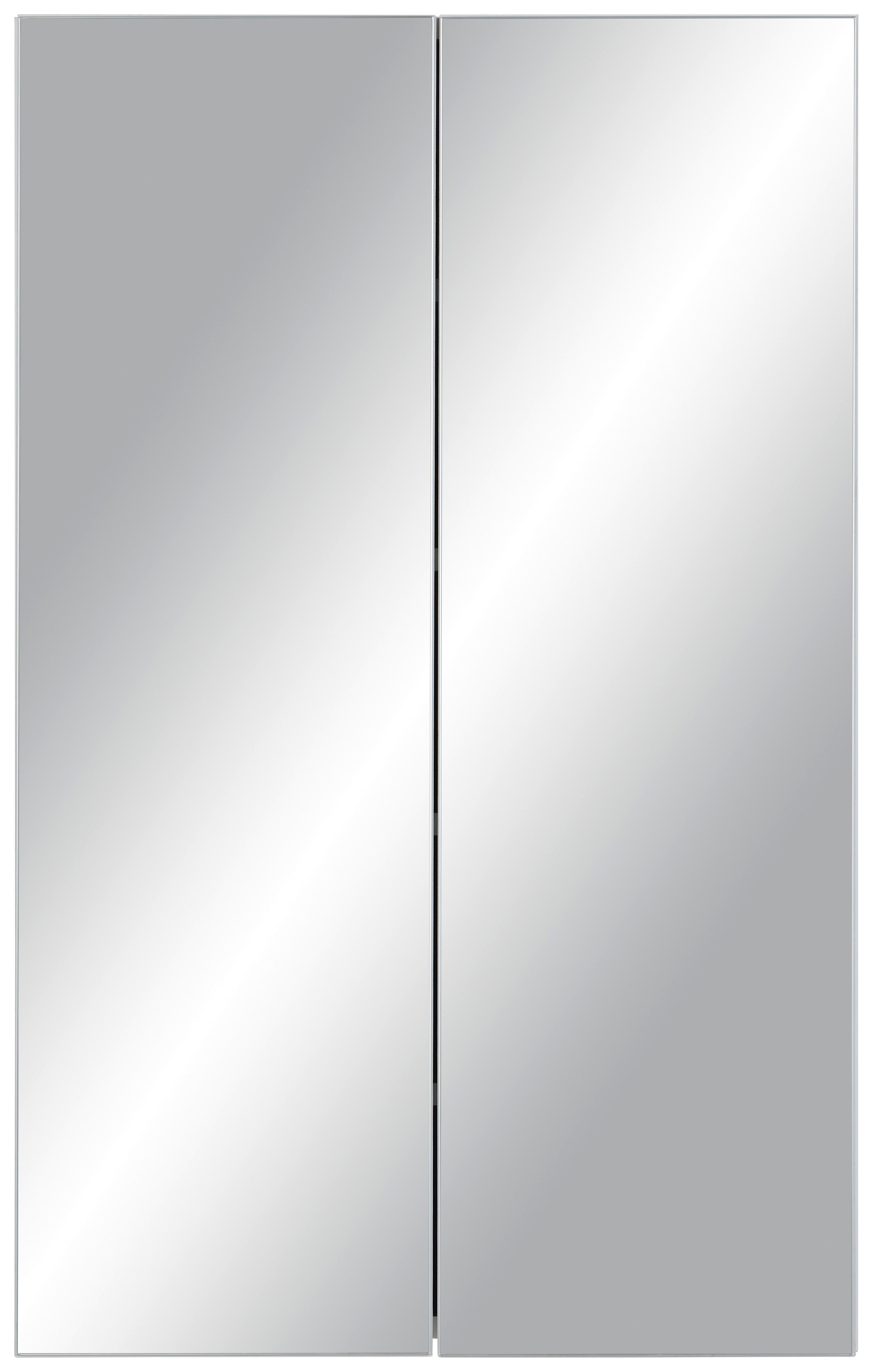 Zrcadlová skříňka LUNA I I - bílá, Moderní, kompozitní dřevo/sklo (60/95/15cm) - Based