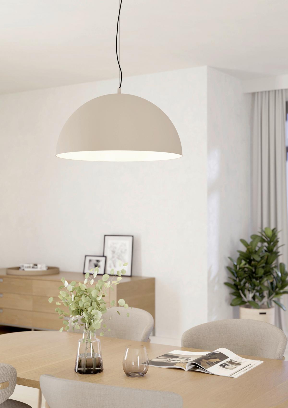 Hängeleuchte 900696 Gaetano - Sandfarben/Creme, Basics, Metall (53,5/150cm) - Eglo