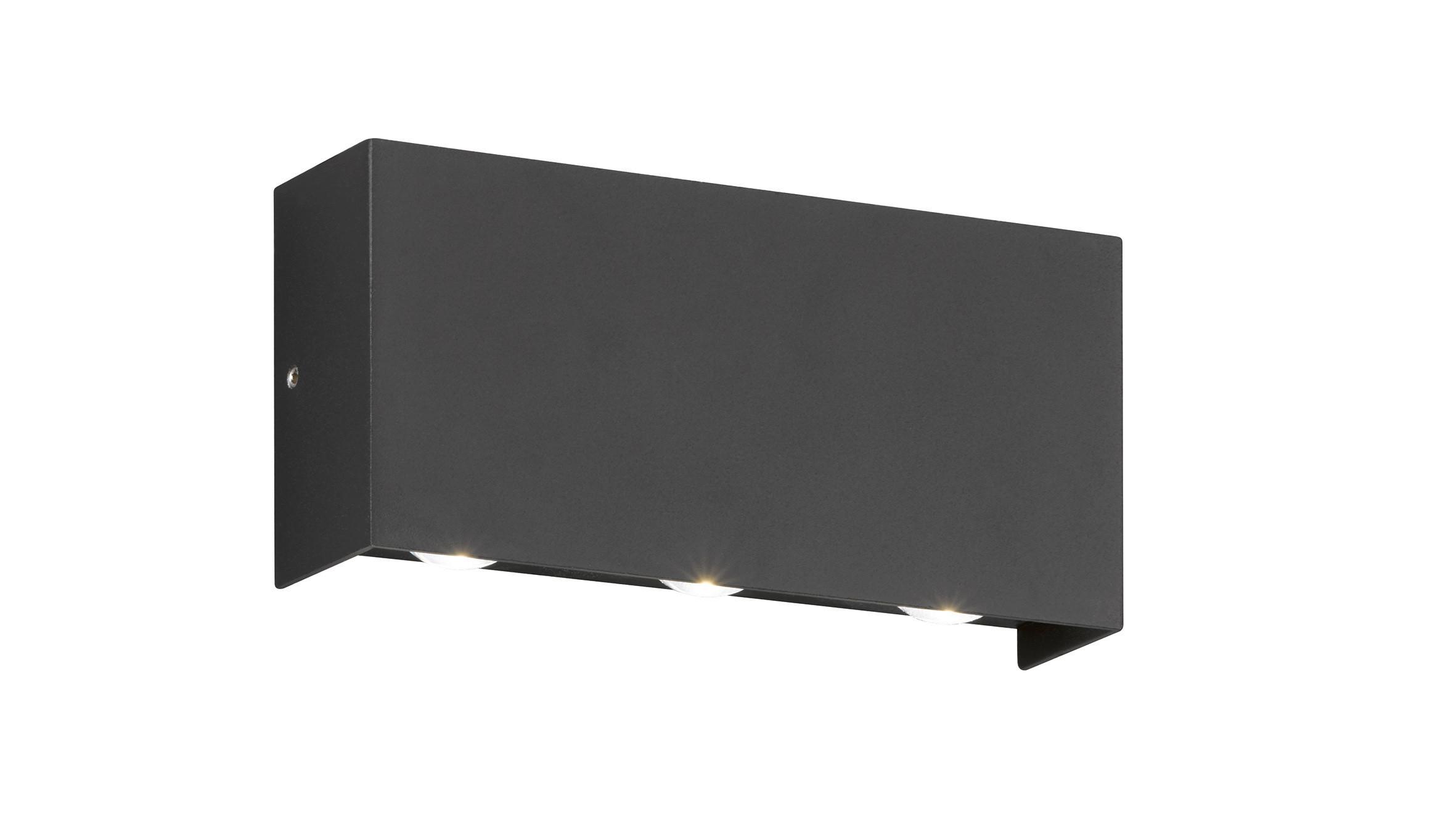 Außenwandleuchte 30376 Nairobi - Schwarz, KONVENTIONELL, Glas/Metall (8/17cm) - Fischer & Honsel