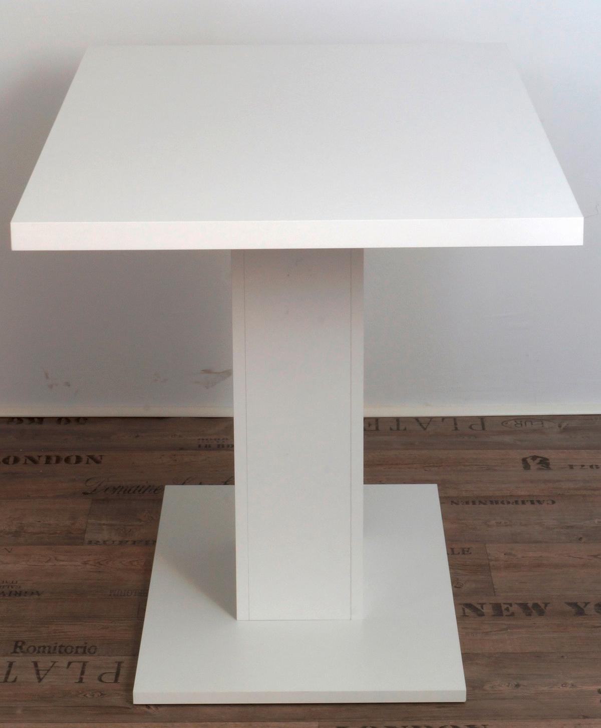 Esstisch Olli Weiß L: 110 Cm - Weiß, KONVENTIONELL, Holzwerkstoff (110/70/75cm) - MID.YOU