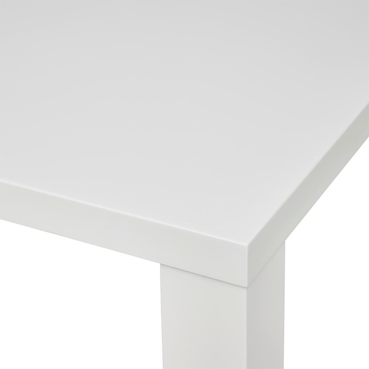 Esstisch Blake Hochglanz weiß, B: 80 cm - Weiß Hochglanz, KONVENTIONELL, Holzwerkstoff (80/80/75cm) - P & B