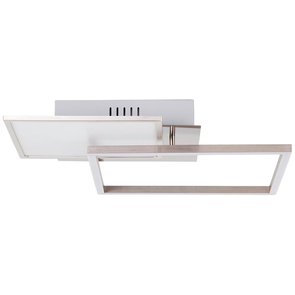 Led-deckenleuchte Zelia L: 40 Cm Mit 3 Helligkeitsstufen - Nickelfarben, Design, Kunststoff/Metall (6,4/40/40cm) - Brilliant