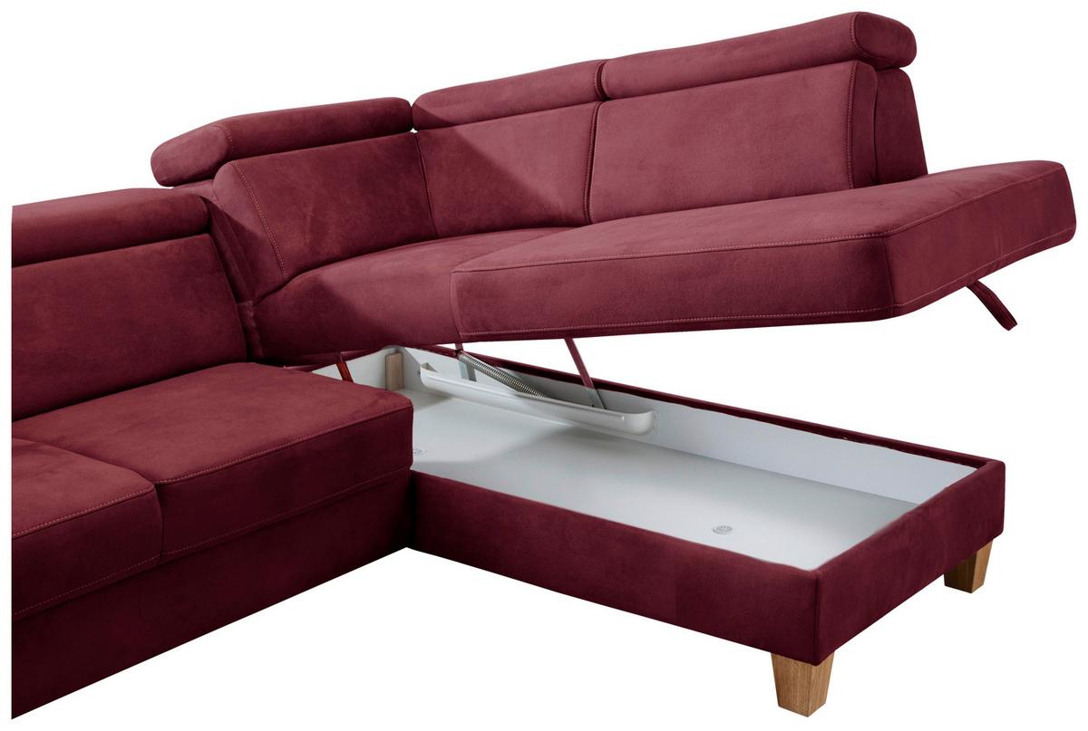 Ecksofa Arngast mit Bettkasten 245x194 cm - Eichefarben/Bordeaux, KONVENTIONELL, Textil (245/194cm) - Sit & More