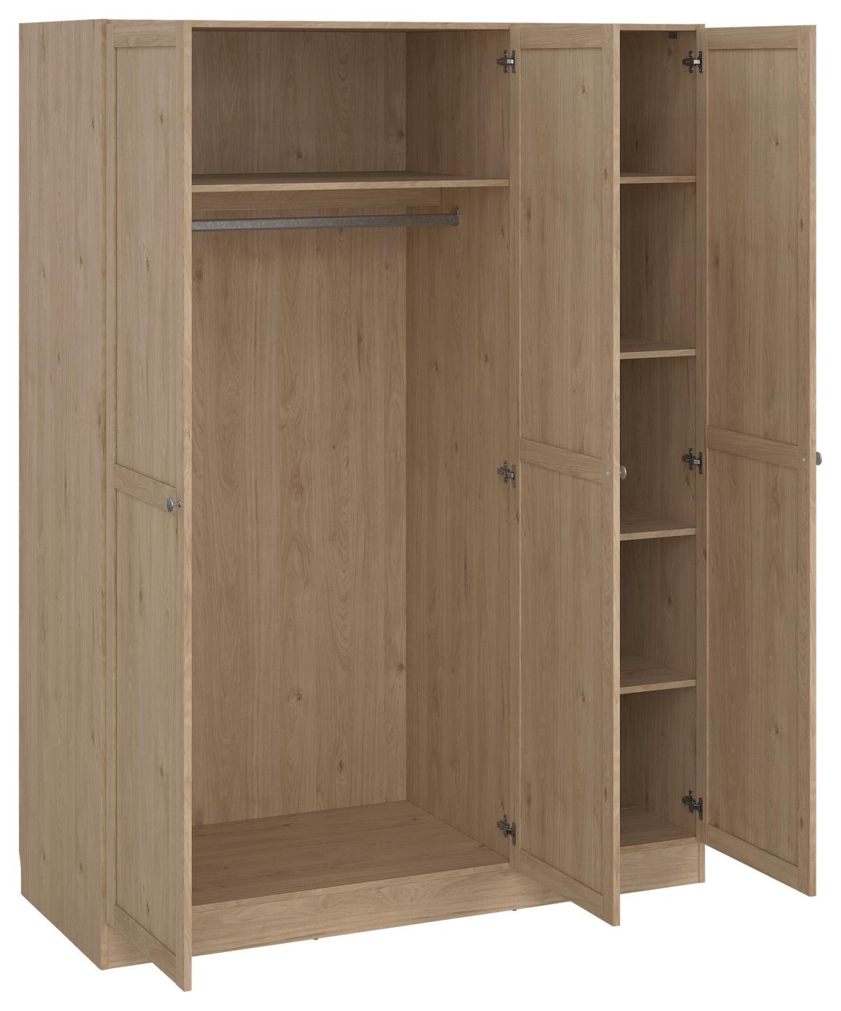 Drehtürschrank Billund Eichefarben, B: 147 Cm - Eichefarben, MODERN, Holzwerkstoff (147/200/61,7cm) - MID.YOU