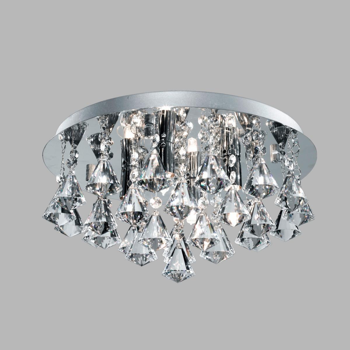 Badezimmer-deckenleuchte 2204-4cc - Chromfarben, Design, Glas/Metall (38/17.5cm)