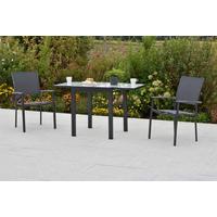 STAPELSESSEL MILANO - Graphitfarben/Grau, MODERN, Textil/Metall (57/90/56cm) - Gardenson