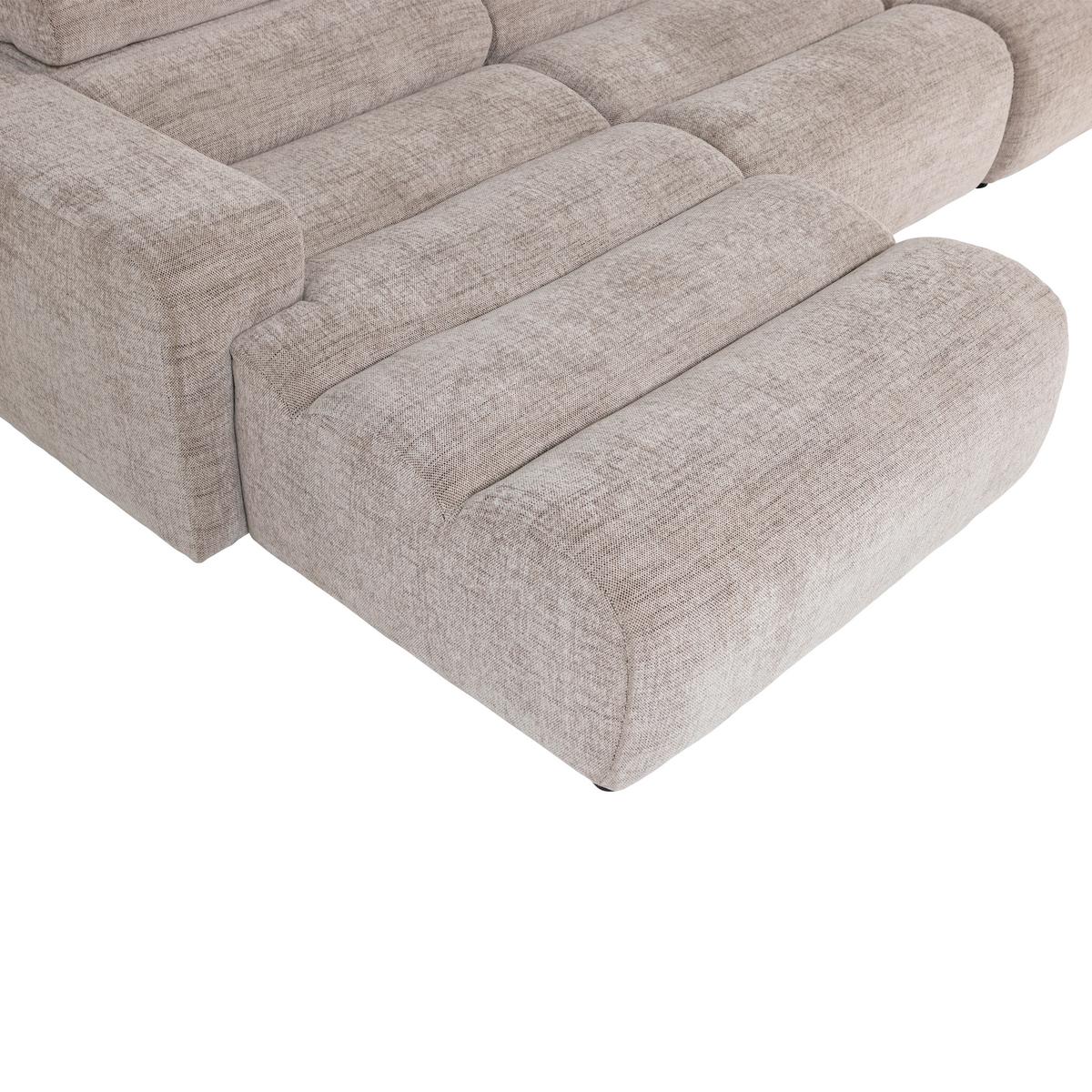 ECKSOFA Novi Naturfarben S: 173x300cm - Schwarz/Naturfarben, Design, Textil (173/300cm) - Livetastic