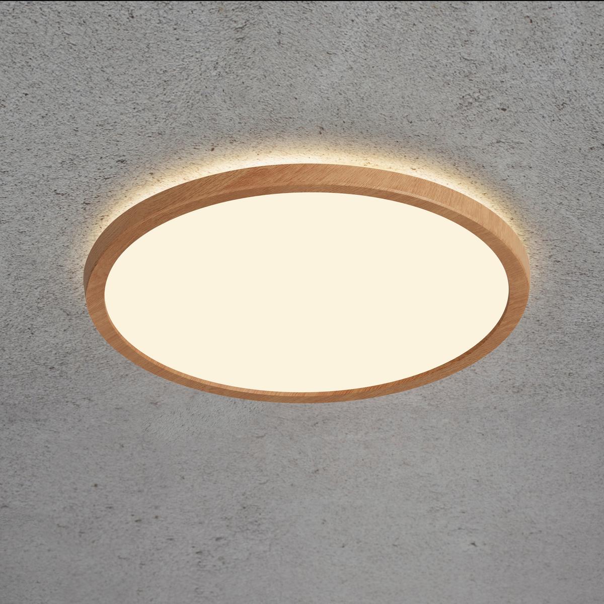 Deckenleuchte Oja Wood Buche Dekor D: 29,4cm - Buchefarben, Natur, Kunststoff (29,4/2,3cm) - Nordlux