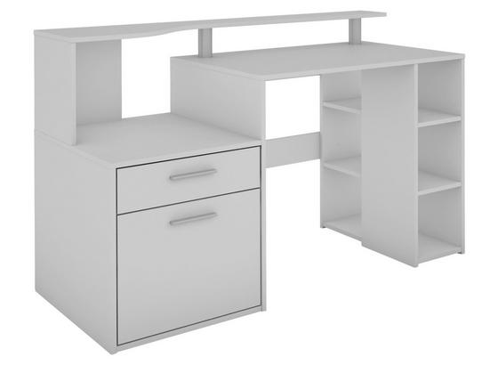 Computertisch mit Stauraum B 140cm H 89cm Larry, Weiß - Weiß, MODERN, Holzwerkstoff (140/89/55cm) - Livetastic Computertisch mit Stauraum B 140cm H 89cm Larry, Weiß - Weiß, MODERN, Holzwerkstoff (140/89/55cm) - Livetastic