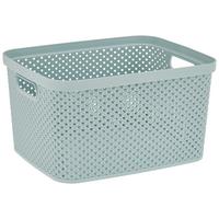 Aufbewahrungskorb Diamond 27x15 Cm Kunststoff Mintgrün - Grün, Basics, Kunststoff (27/21,5/15cm) - Luca Bessoni