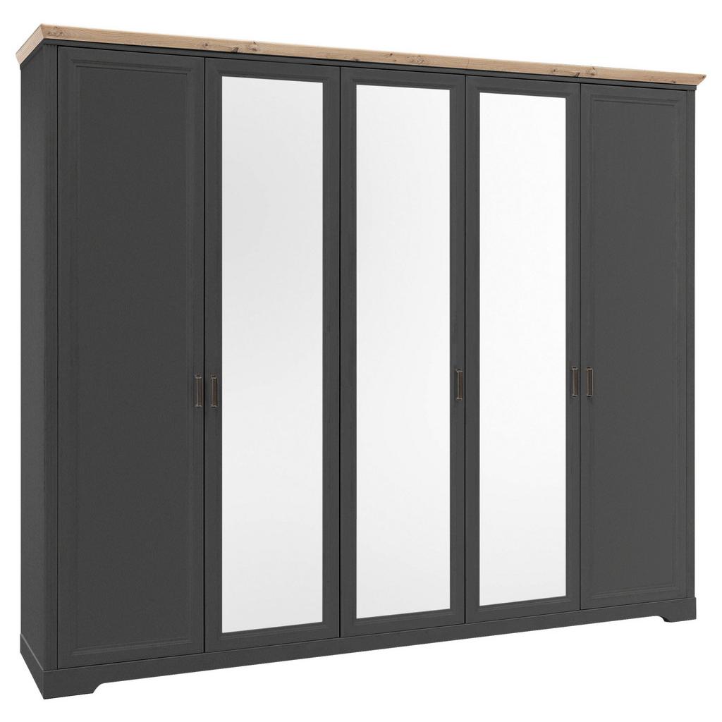 Drehtürenschrank Mit Spiegel 264 cm Jasmin II Graphitfarben