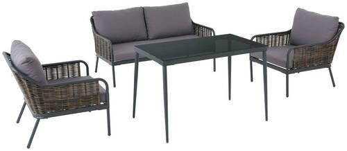 Loungegarnitur Avignon Aus Metall/kunststoff/glas/textil