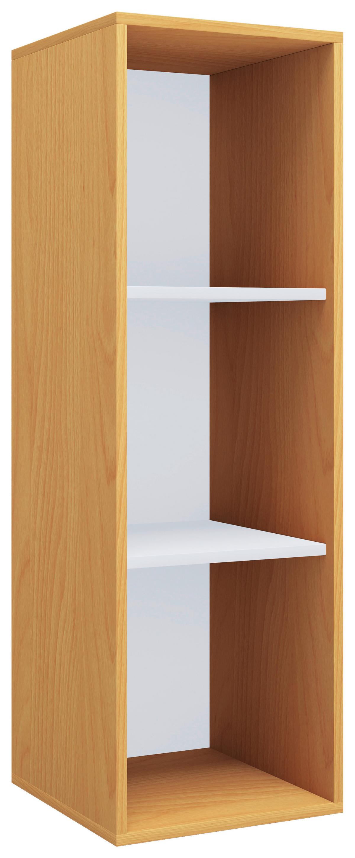 Regal Lona Buchefarben B: 35 Cm - Buchefarben/Weiß, MODERN, Holzwerkstoff (35/110/37cm) - MID.YOU