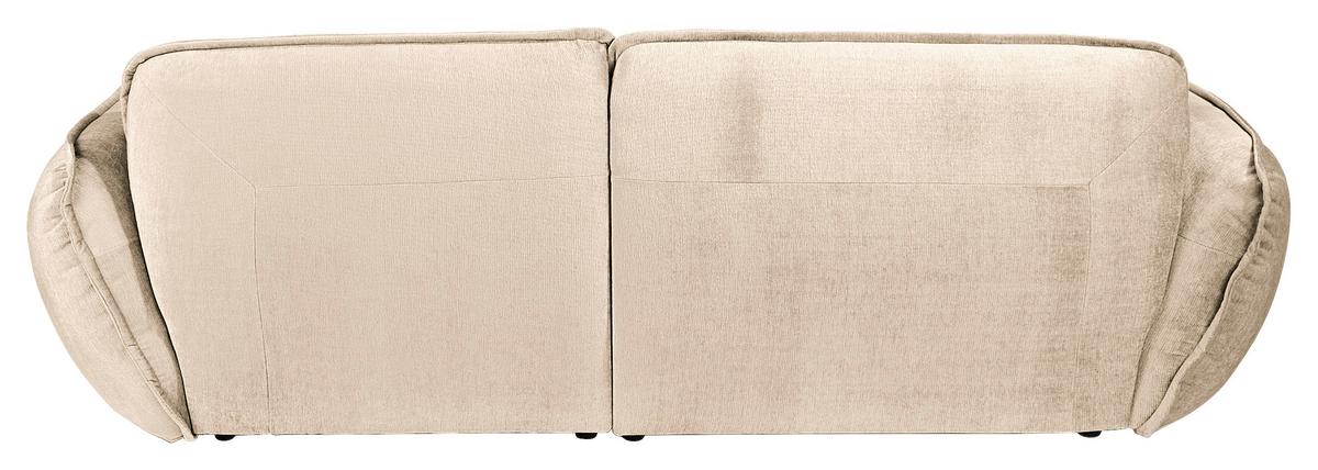 Ecksofa Fluffy, Creme S: 184x269 Cm - Creme/Schwarz, MODERN, Textil (184/269cm) - Trendmanufaktur