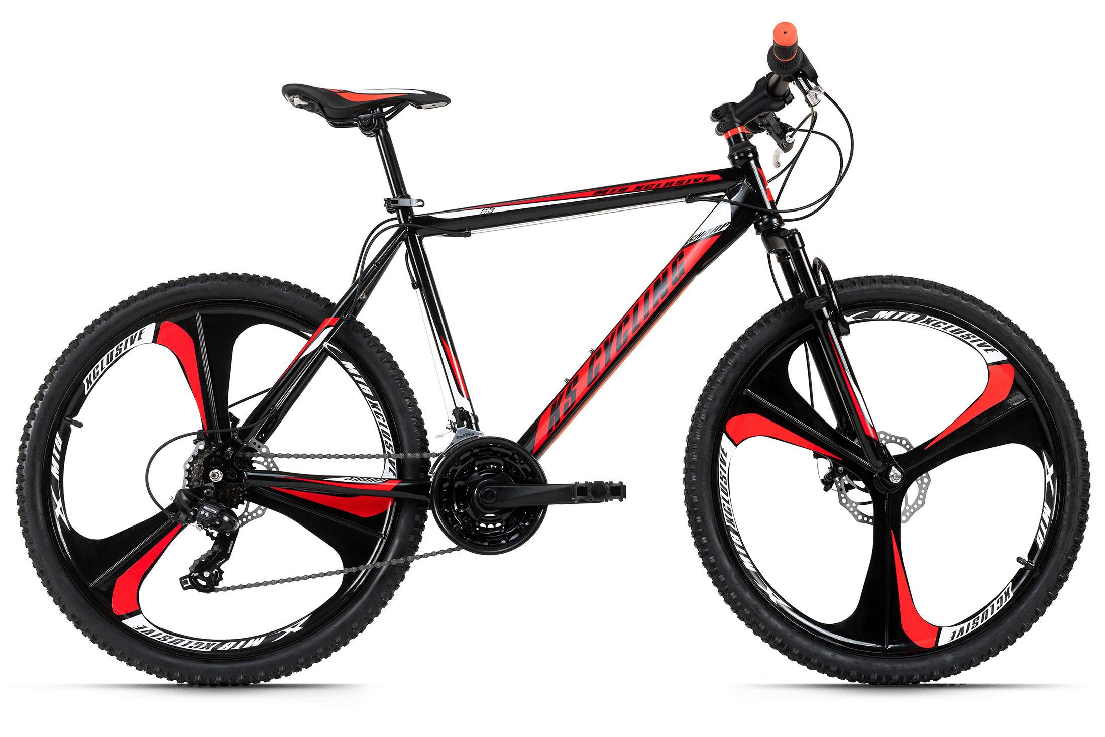 Ks-Cycling Mountainbike 26 Zoll Sharp 21 Gänge Unisex - Rot/Schwarz, Basics, Metall (70/100/180cm)