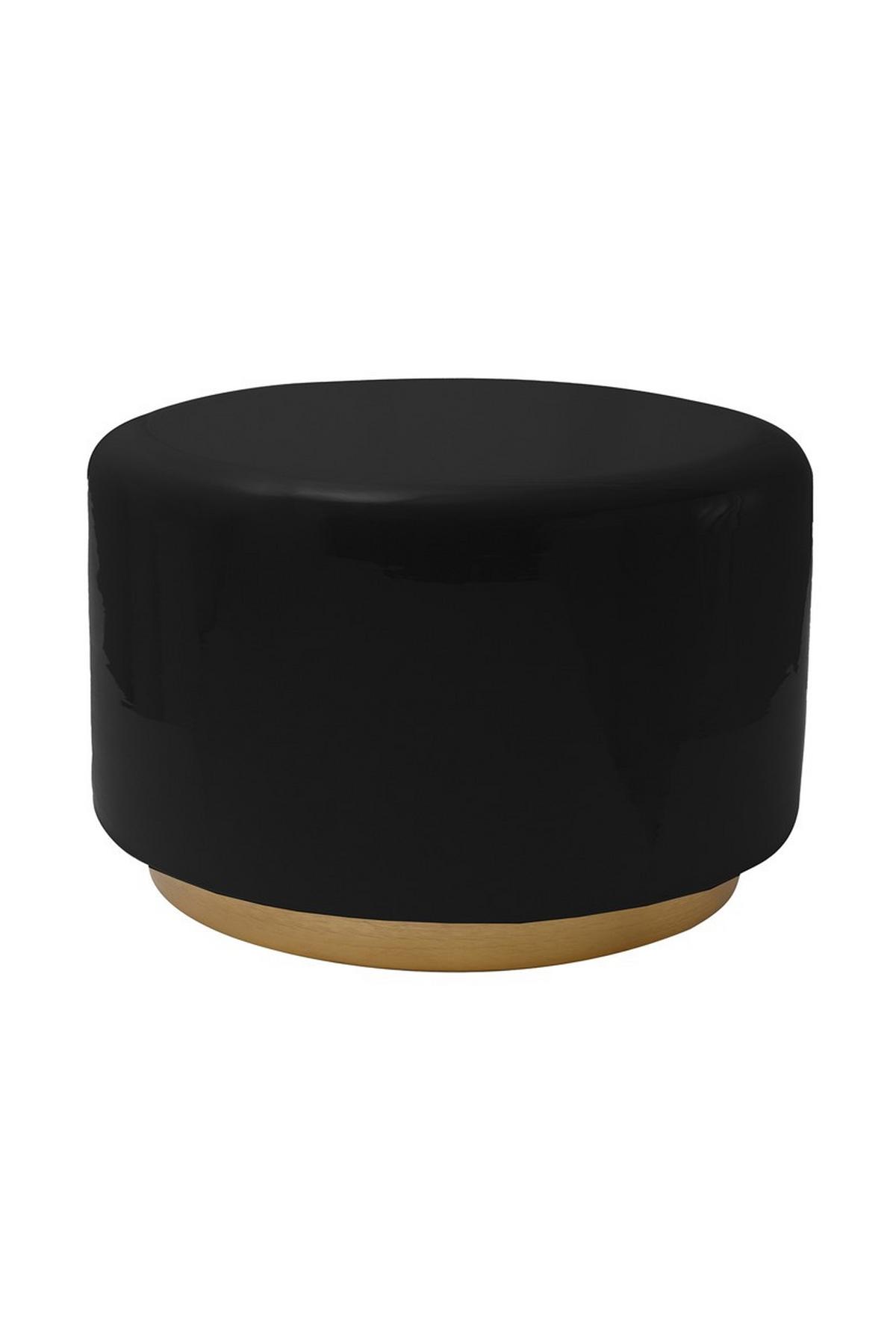 Beistelltisch Deco Schwarz, Goldfarben L: 51,5cm - Goldfarben/Schwarz, Design, Metall (51,5/43/51,5cm) - Kayoom