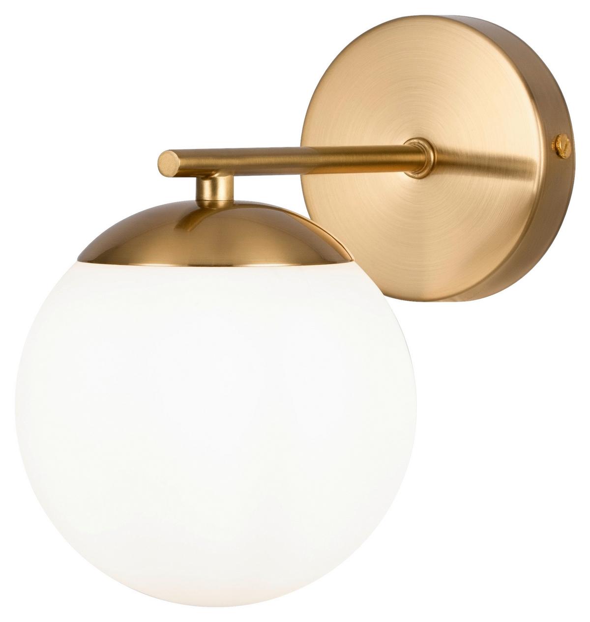 Wandleuchte Marble - Messingfarben, Trend, Glas/Metall (21/20/21cm) - MAYTONI