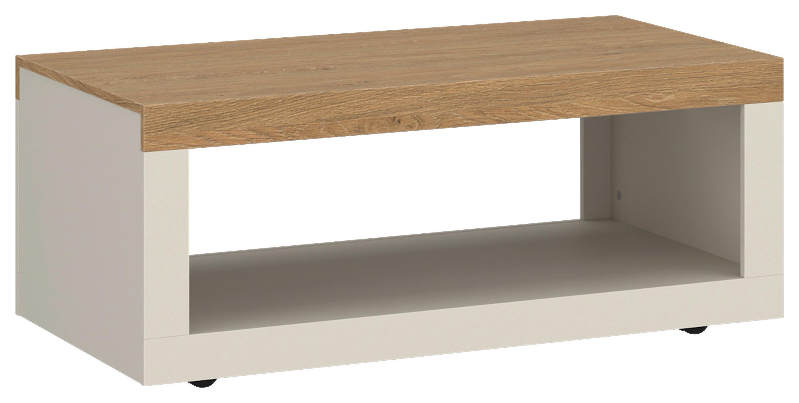 Couchtisch NAXXAR Eichefarben/Kaschmir B: 106 cm - Kaschmir/Eichefarben, Trend, Holzwerkstoff/Kunststoff (106/44,7/64,6cm)