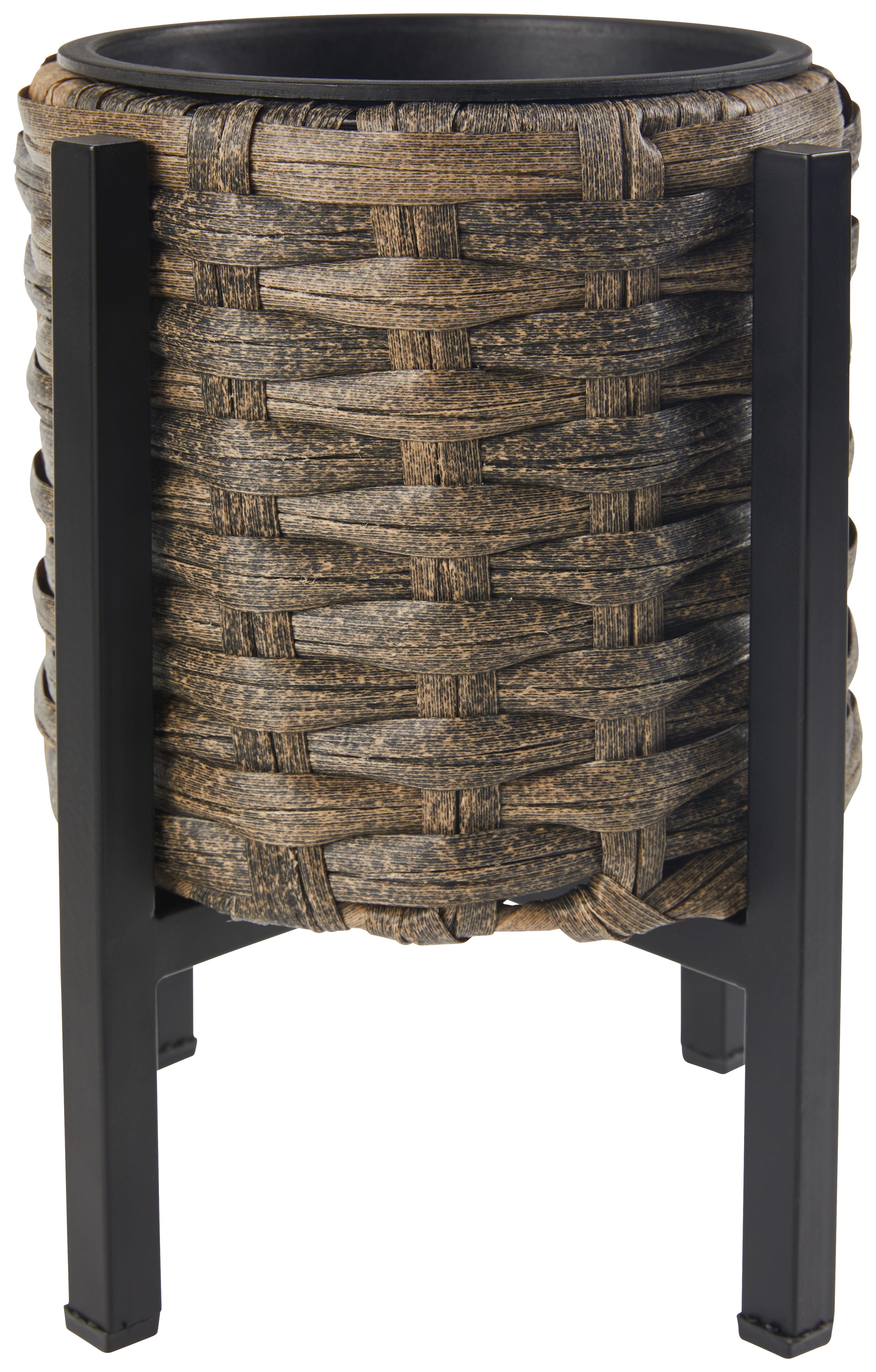 ÜBERTOPF SALLI - Braun, MODERN, Kunststoff/Metall (17/26cm) - Luca Bessoni