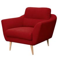 Sessel Tromso Rot B: 92 Cm - Buchefarben/Rot, Design, Textil (92/87/88cm) - Livetastic