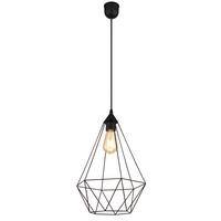 Hängeleuchte 15745h1 - Schwarz, Design, Textil/Metall (30/120cm) - Globo