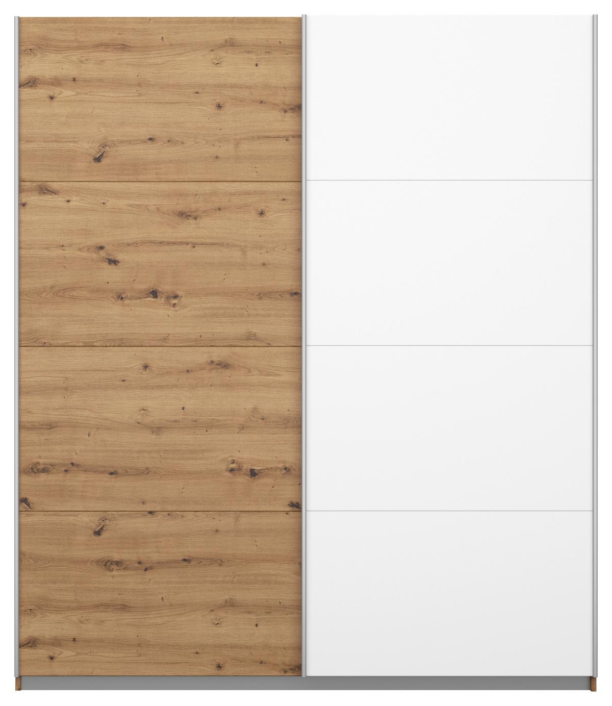Schwebetürenschrank Subito - Weiß/Eiche Artisan, MODERN, Holzwerkstoff (181/197/61cm) - Rauch Möbel