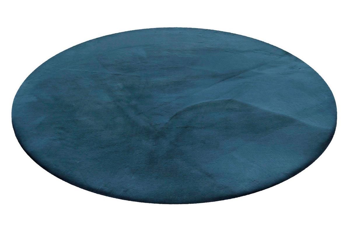 Hochflorteppich Petrol, Ø: Ca. 200 Cm - Petrol, KONVENTIONELL, Textil (200/200cm) - Esprit