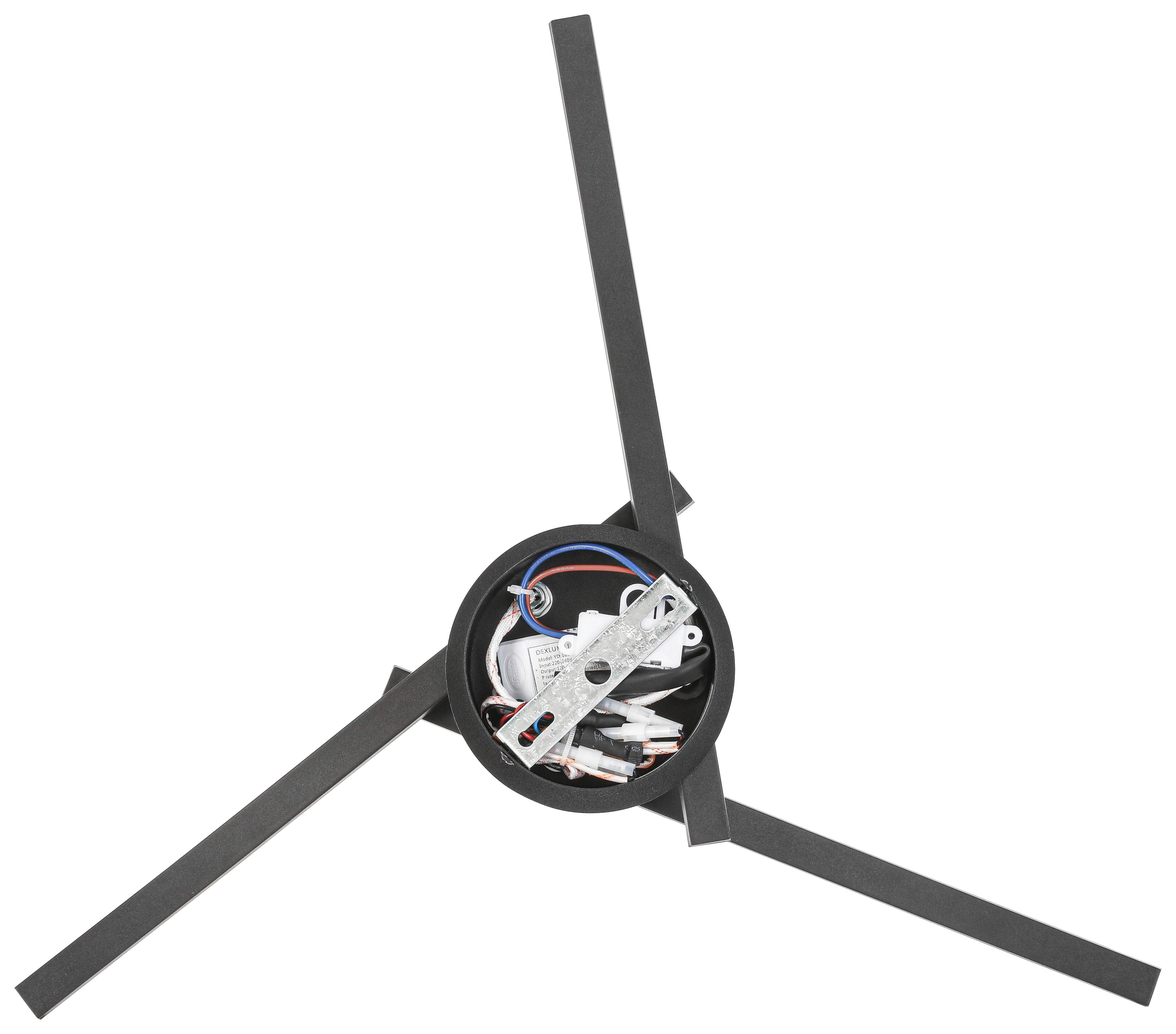 STROPNÉ LED SVIETIDLO ITO - čierna, Modern, kov/plast (56/56/11cm) - Mömax