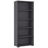 Aktenregal GW-Profi Graphitfarben B: 80 cm - Schwarz/Graphitfarben, KONVENTIONELL, Holzwerkstoff (80/200/40cm) - Germania
