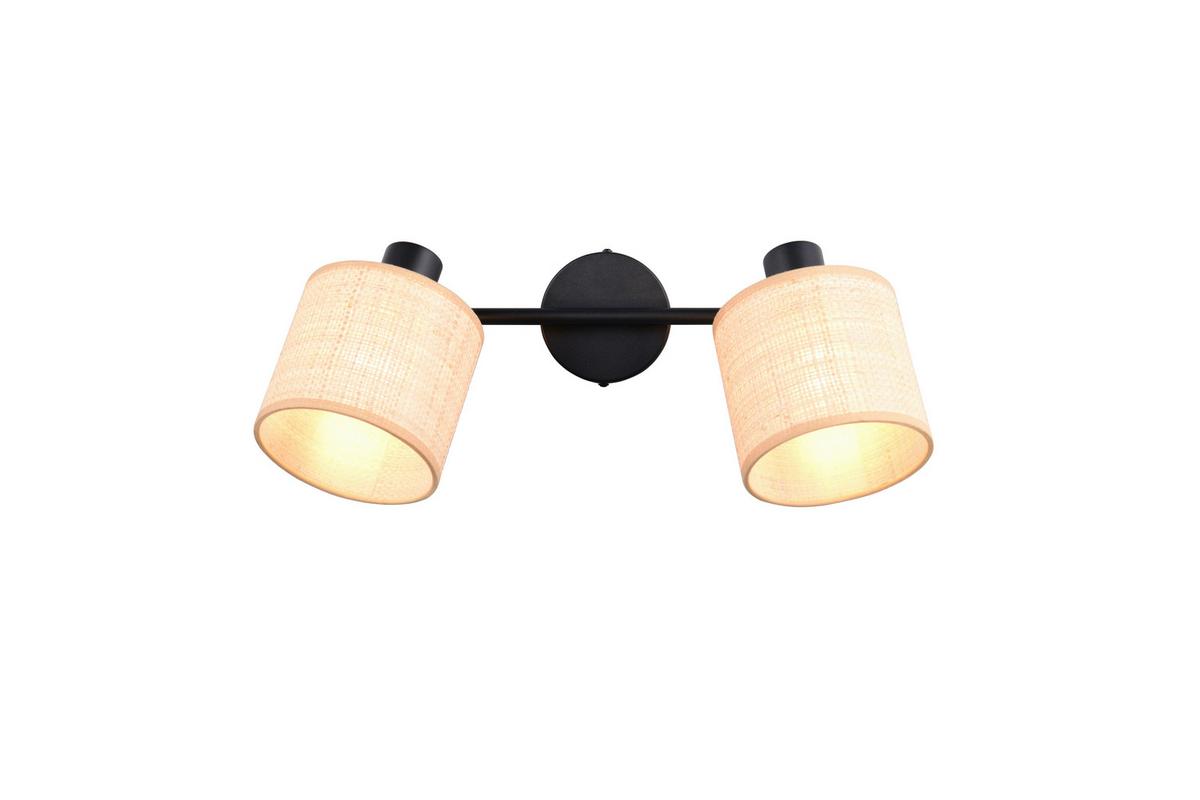 STRAHLER Naturfarben Schwarz B: 25 cm - Schwarz/Naturfarben, Natur, Textil/Metall (42,5/25/13cm)