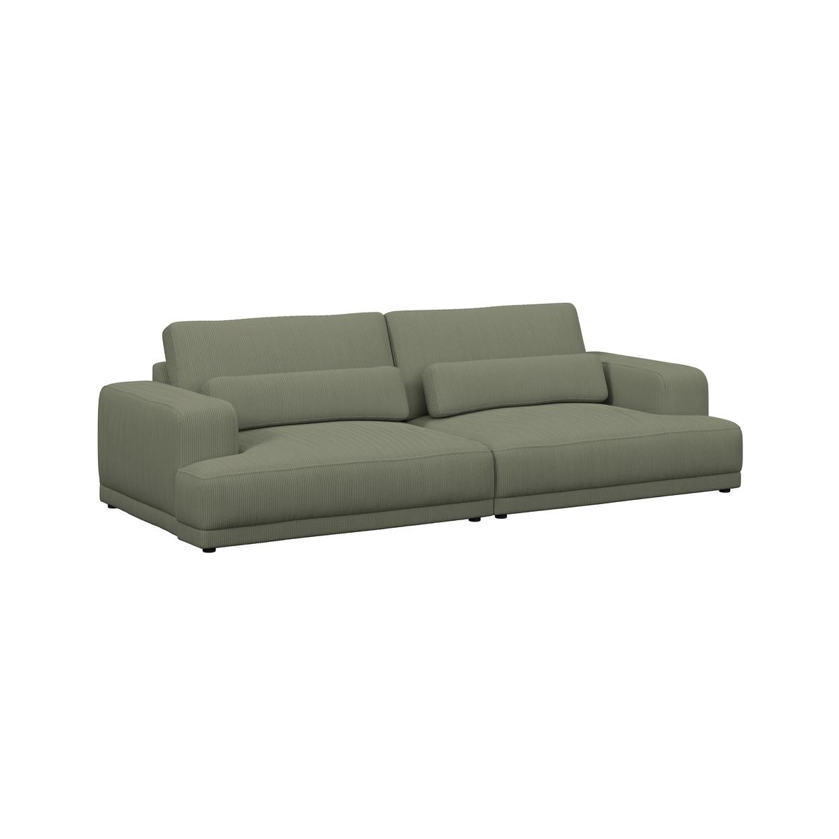 Bigsofa Savona Cord hellgrün, 260x111cm - Hellgrün, Trend, Textil (260/77/111cm) - Luca Bessoni