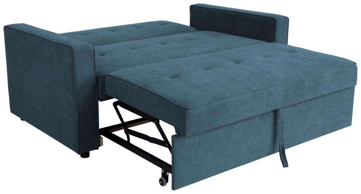 Třímístná pohovka HAZE, petrolejová - petrolej, Trend, textil (162/90/89cm)