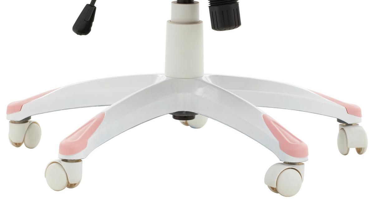 Gaming Stuhl Lady Racer Mit Armstützen + Kissen Pink/Weiß - Pink/Weiß, LIFESTYLE, Kunststoff/Textil (66/126-134/59cm) - Livetastic