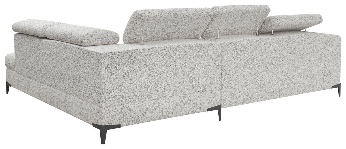 Rohová sedačka MASON, pravá, béžově krémově černá tkanina - černá/krémová, Moderní, kov/dřevo (271/211cm) - Mömax
