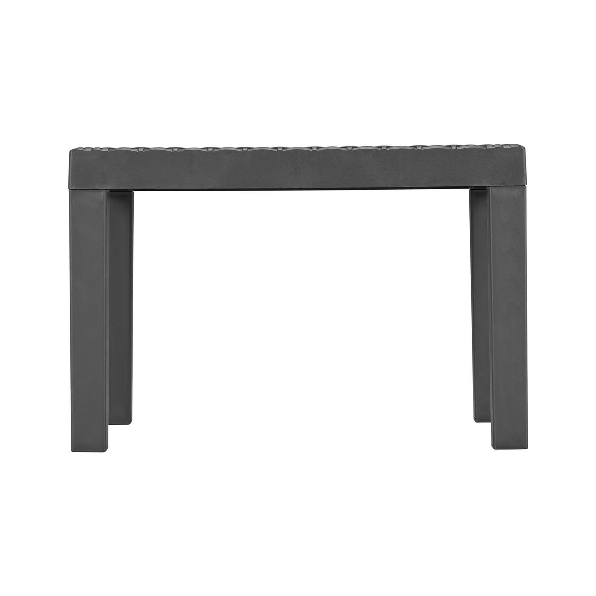 Balkonmöbel Set Akita Kunststoff Mit Kissen - Anthrazit/Grau, MODERN, Kunststoff/Textil - Ondega