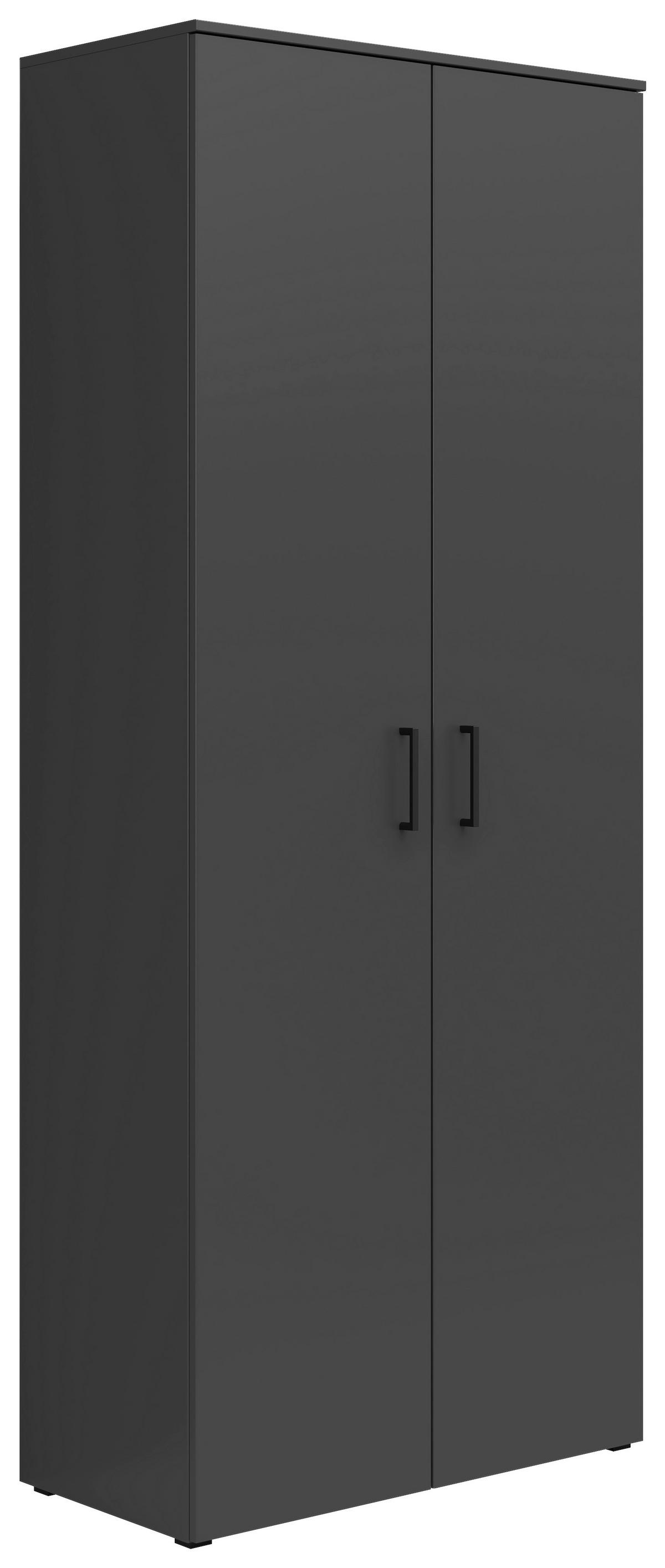 Skriňa MULTISTAURAUM š: 80 cm - čierna/grafitová, Modern, kompozitné drevo/plast (80/195/40cm)