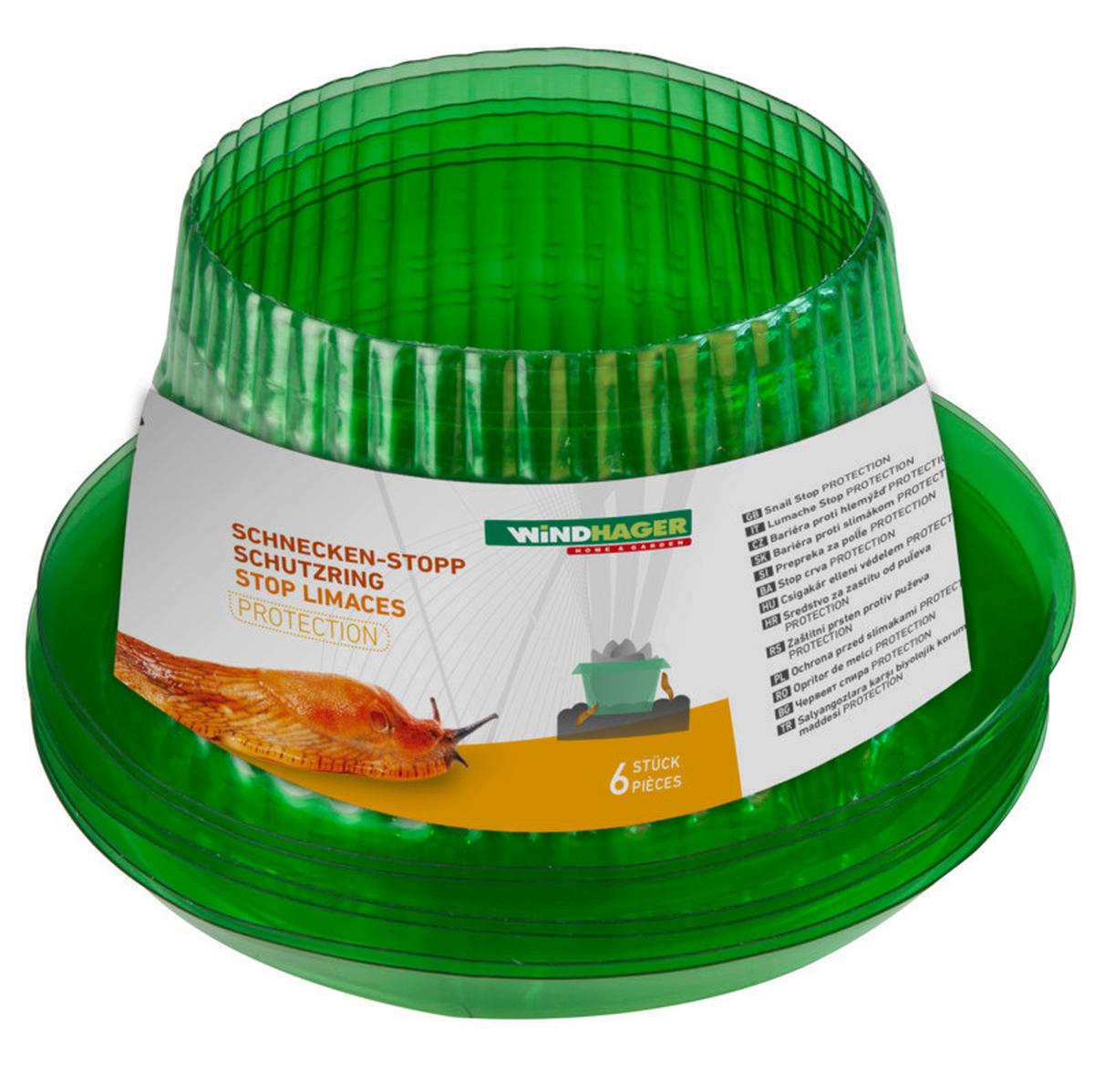 Schnecken-Abwehrband Schnecken-Schutzring 6stk. - Grün, Basics, Kunststoff (23/11/23cm) - Windhager