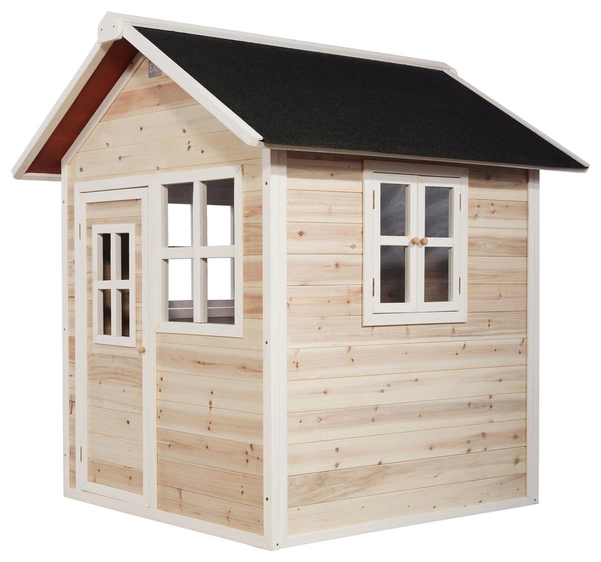 Spielhaus Holz + Wasserfestes Dach Naturfarbe Exit Loft 100 - Naturfarben/Kernbuche, KONVENTIONELL, Holz (149/135/159cm) - EXIT Toys