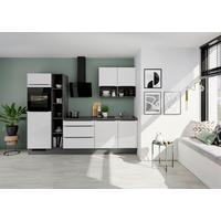 Küchenblock Ip4050 - Weiß Hochglanz/Dunkelgrau, Design, Holzwerkstoff (280cm) - Impuls