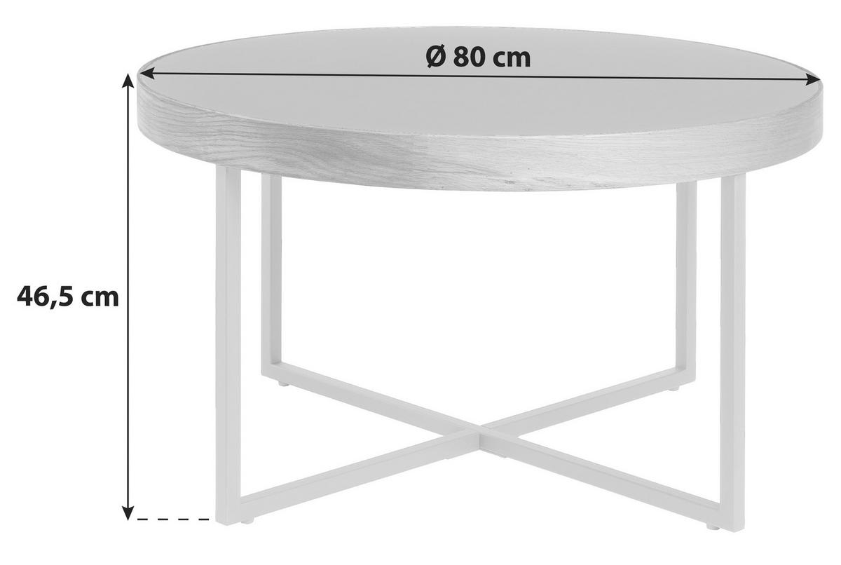 Dohányzóasztal Tender 3 - fekete/natúr, Modern, faalapú anyag/fa (80/46,5cm)