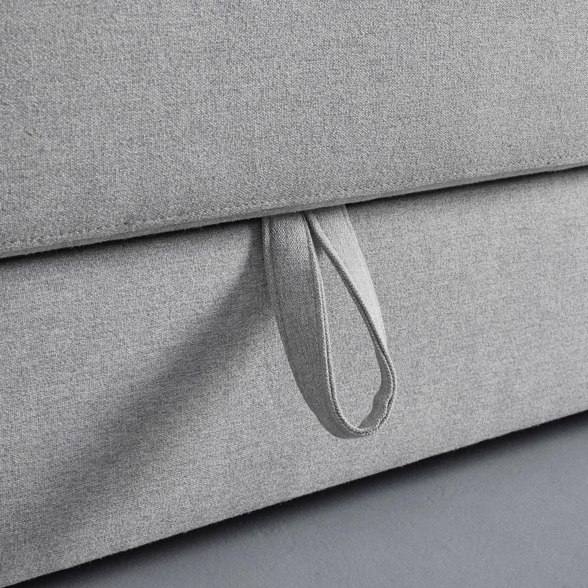 Rozkladacia pohovka CLAUDIO - čierna/svetlosivá, Modern, drevo/textil (200/85/93cm) - Livetastic