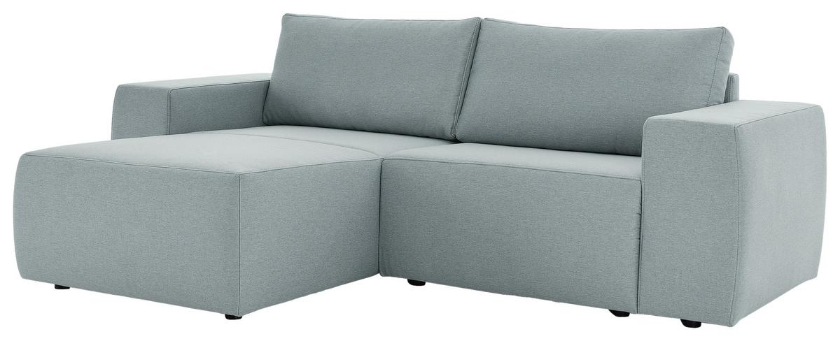 Ecksofa Looks II Hellblau Webstoff - Schwarz/Hellblau, Design, Textil (160/242cm) - LOOKS by W.Joop