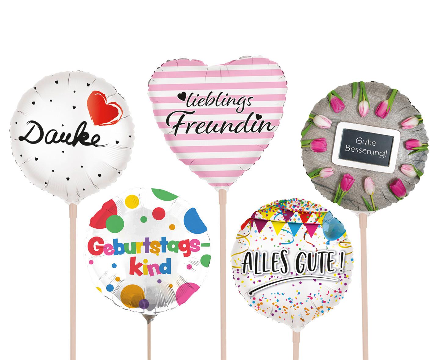 LUFTBALLON MINI-FOLIENBALLON "SPRÜCHE" - Trend, Kunststoff (18-23cm)