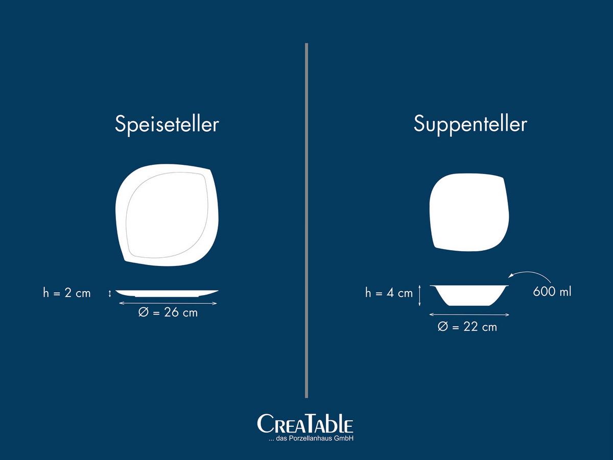 Tafelservice 18531 - Creme, Basics, Keramik (34/31/34,5cm) - Creatable
